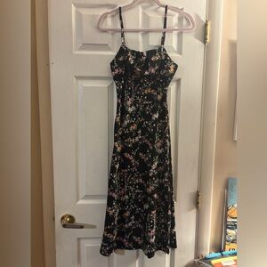 Floral Black Maxi Dress